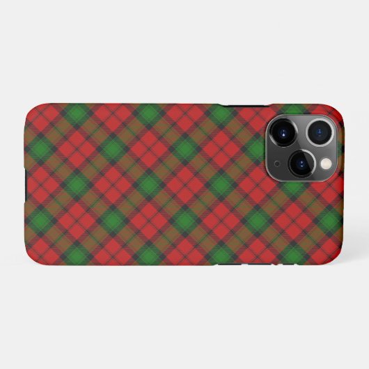 Kerr Clain Tartan Kariertes Muster iPhone Hülle (Rückseite (Horizontal))