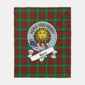 Kerr Clan Abzeichen Tartan Kariert Fleecedecke (Vorderseite)