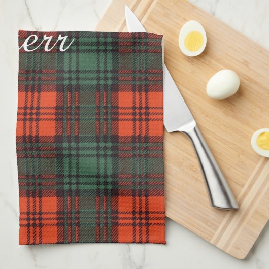 Kerr Clan karierter schottischer Tartan Handtuch (Viertel Falte)