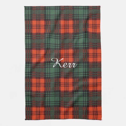 Kerr Clan karierter schottischer Tartan Handtuch (Vertikal)