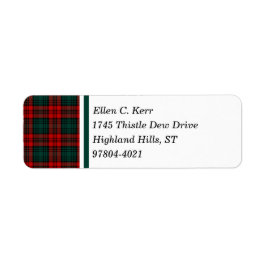 Kerr Clan Red, Green und Black Scottish Tartan