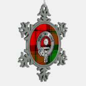 Kerr Crest & Tartan Schneeflocken Zinn-Ornament (Links)