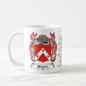 Kerr Familien-Wappen Tasse (Links)