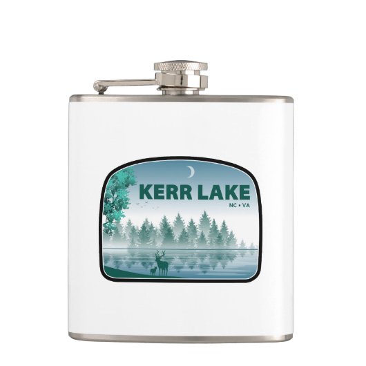 Kerr Lake Virginia North Carolina Deer Flachmann (Vorderseite)