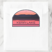 Kerr Lake Virginia North Carolina Red Sunrise Rechteckiger Aufkleber (Tasche)