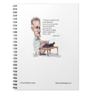 Kerr/London James Joyce & Englisch ist Folter Zita Notizblock