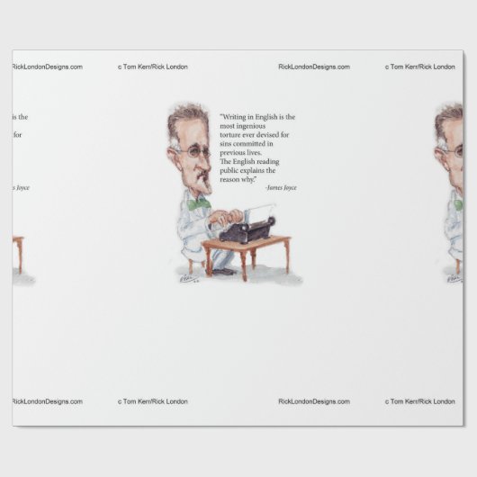 Kerr/London James Joyce & English Is Folter Quote Geschenkpapier (Flach)