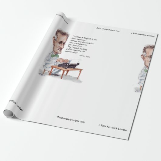 Kerr/London James Joyce & English Is Folter Quote Geschenkpapier (Ungerollt)