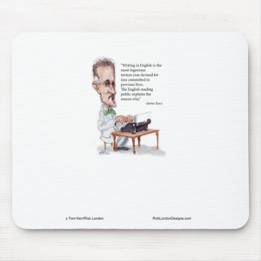 Kerr/London James Joyce & English Is Folter Quote Mousepad (Vorne)