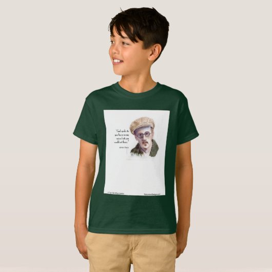 Kerr/London James Joyce & "God Spoke" Zitat T-Shirt (Vorne ganz)