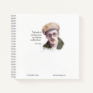Kerr/London James Joyce & "Gott sprach" Zitat Notizblock