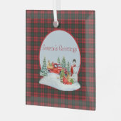 Kerr Modern Original Scottish Tartan Ornament Aus Glas (Vorderseite links)