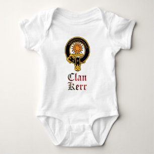 Kerr schottisches Wappen und Tartanclanname Baby Strampler