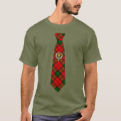 Kerr Scottish Badge & Tartan Necktie T-Shirt (Vorderseite)