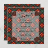 Kerr Scottish Clan tartan - Kariert Einladung (Vorne/Hinten)