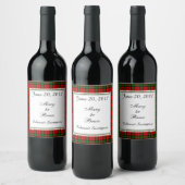 Kerr Scottish Wedding Wine Label Weinetikett (Flaschen)
