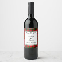 Kerr Scottish Wedding Wine Label