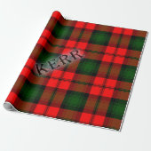 Kerr Tartan mit Nachname Geschenkpapier (Ungerollt)