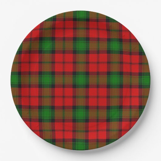 Kerr Tartan Pappteller (Vorderseite)