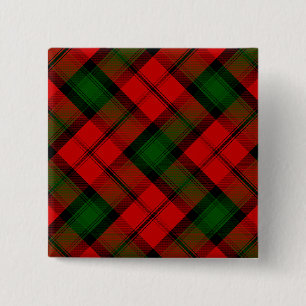 Kerr tartan rot kariert button
