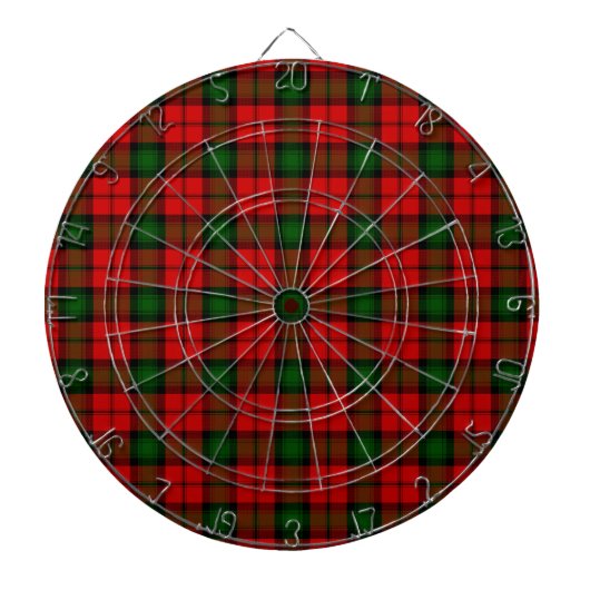 Kerr tartan rot kariert dartscheibe (vorne)