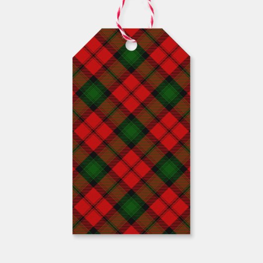 Kerr tartan rot kariert geschenkanhänger (Rückseite)