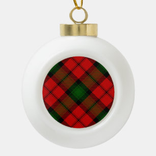 Kerr tartan rot kariert keramik Kugel-Ornament