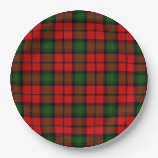 Kerr tartan rot kariert pappteller (Vorderseite)