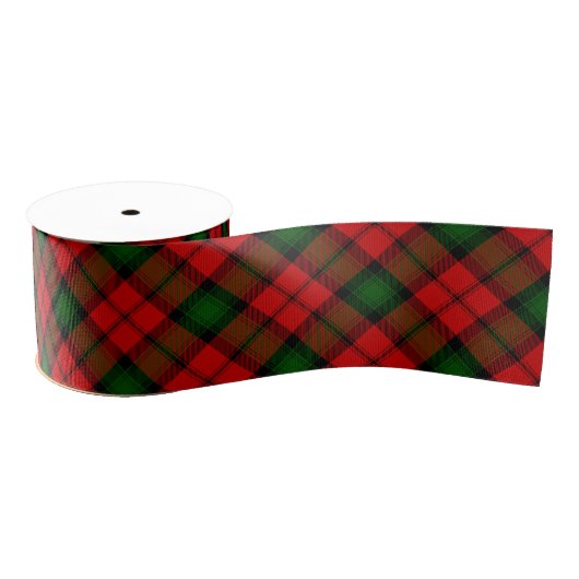 Kerr tartan rot kariert ripsband (Spule)