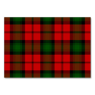 Kerr tartan rot kariert tischnummer