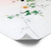 Kerria Japonica Blossom and Bee, Watanabe Seitei Poster (Ecke)