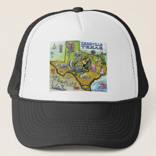 Kerrville TEXAS Karte T-Shirt Truckerkappe