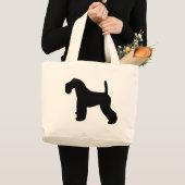 Kerry-Blau-Terrier-Gang Jumbo Stoffbeutel (Vorderseite (Produkt))