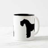 Kerry-Blau-Terrier-Gang Zweifarbige Tasse (VorderseiteRechts)