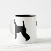 Kerry-Blau-Terrier-Gang Zweifarbige Tasse (Vorderseite Links)