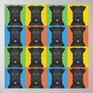 Kerry-Blau-Terrier-HundeCartoon Pop-Kunst Poster
