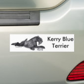 Kerry-Blau Terrier mit Schüssel Autoaufkleber (Auf Auto)