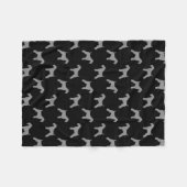 Kerry-Blau-Terrier-Silhouette-Muster Fleecedecke (Vorderseite (Horizontal))