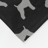 Kerry-Blau-Terrier-Silhouette-Muster Fleecedecke (Ecke)