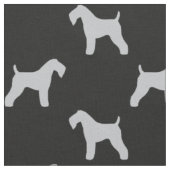 Kerry-Blau-Terrier-Silhouette-Muster Stoff (Nahaufnahme)