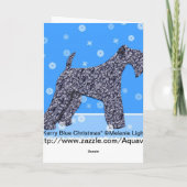 Kerry-Blau-Terrier-Weihnachtskarte Feiertagskarte (Rückseite)