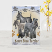 Kerry Blue Terrier Cards Karte (Gelbe Blume)
