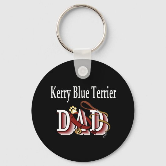 Kerry Blue Terrier dad Schlüsselanhänger (Vorderseite)