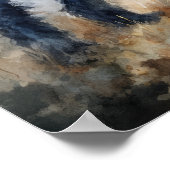 Kerry Blue Terrier Dog Art Print Poster (Ecke)