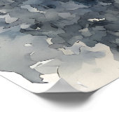 Kerry Blue Terrier - Dog Art Print Poster (Ecke)