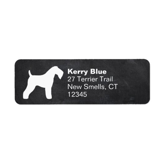 Kerry Blue Terrier Dog Breed Silhouette (Vorne)