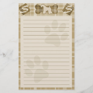 Kerry Blue Terrier Dog Breed Stationery Briefpapier
