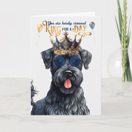 Kerry Blue Terrier Dog King für Day Funny Birthday Karte (Vorderseite)