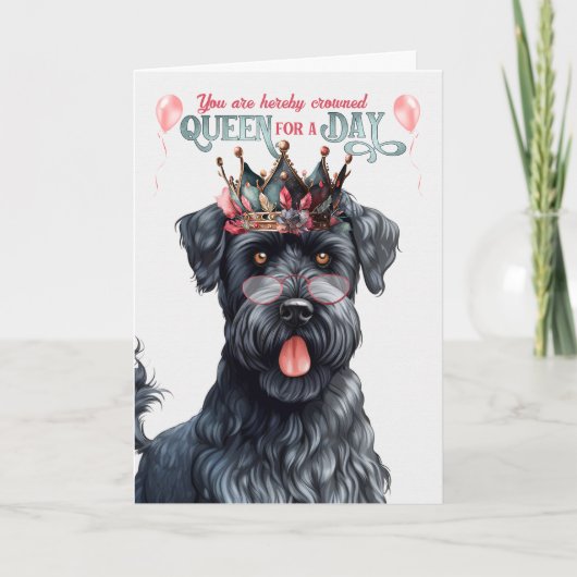 Kerry Blue Terrier Dog Queen Day Funny Birthday Karte (Vorderseite)