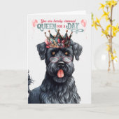 Kerry Blue Terrier Dog Queen Day Funny Birthday Karte (Gelbe Blume)